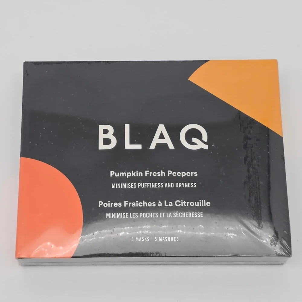 BLAQ Pumpkin Fresh Peepers Eye‎ Masks 5ct Hydrogel Under Eye Patches De-puffing